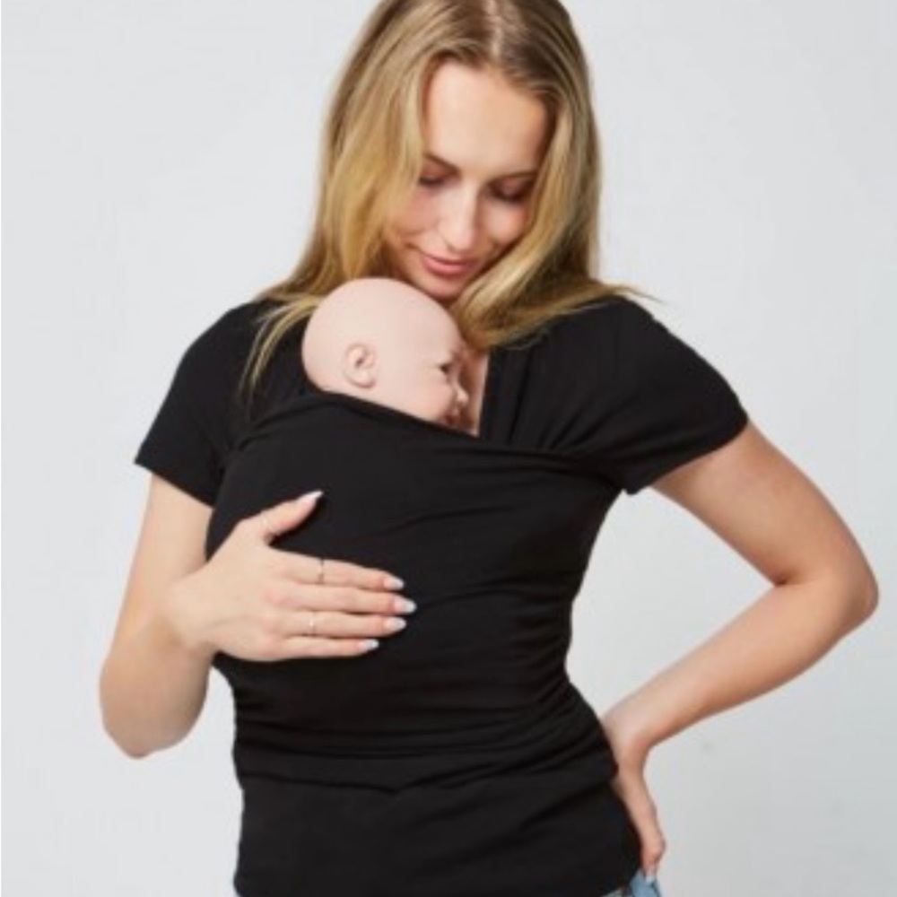 Women's Black Babywearing Top
